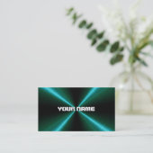 Grünes Edelstahl-Metall Visitenkarte (Stehend Vorderseite)