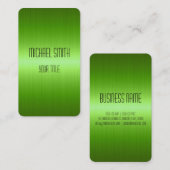 Grünes Edelstahlmetall Visitenkarte (Vorne/Hinten)