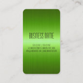 Grünes Edelstahlmetall Visitenkarte (Rückseite)
