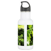 Grünes Eichen-Baum-Blätter Edelstahlflasche (Rückseite)