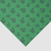 Grünes Eichhörnchenmuster Seidenpapier (Ausschnitt)