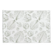 Grünes, einfaches strukturiertes Blätter - Moderne Kissenbezug (Rückseite-Rechts)