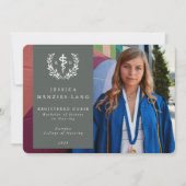 Grünes eingetragenes Nurse Asclepius Abschluss Fot Ankündigung (Vorderseite)