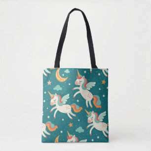 Grünes Einhorn für Kinder Tasche