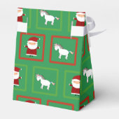 Grünes Einhorn-Muster Geschenkschachtel (Rückseite)