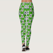 Grünes Eisbär-Musterdesign Leggings (Rückseite)