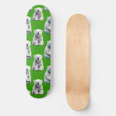 Grünes Eisbär-Musterdesign Skateboard (Vorderseite)