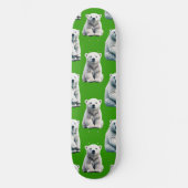 Grünes Eisbär-Musterdesign Skateboard (Vorderseite)