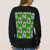 Grünes Eisbär-Musterdesign  Sweatshirt (Rückseite)
