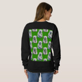 Grünes Eisbär-Musterdesign  Sweatshirt (Schwarz voll)