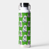 Grünes Eisbär-Musterdesign Trinkflasche (Vorne)