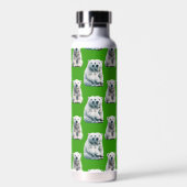 Grünes Eisbär-Musterdesign Trinkflasche (Rechts)