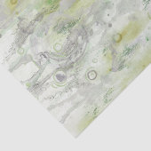 Grünes elegantes abstraktes Decoupage-Seidenpapier Seidenpapier (Ausschnitt)