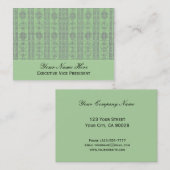 Grünes elegantes Pastellmuster Visitenkarte (Vorne/Hinten)
