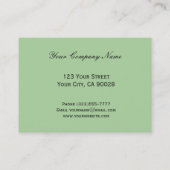 Grünes elegantes Pastellmuster Visitenkarte (Rückseite)