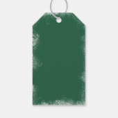 Grünes, elegantes Skript und Foto | Berries Weihna Geschenkanhänger (Rückseite)