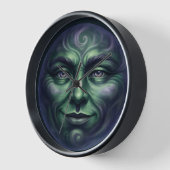 Grünes elementares Mondgesicht gothische Fantasy-W Uhr (Winkel)