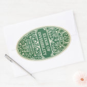 Grünes Elixier des Unsichtbarkeitstrankaufklebers Ovaler Aufkleber (Umschlag)