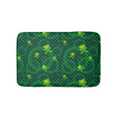 Grünes Emo Muster mit Kreisen Badematte (Vorderseite)