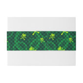 Grünes Emo Muster mit Kreisen Einladungsbanderole (Rückseitenbeispiel)