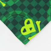 Grünes Emo Muster mit Kreisen Fleecedecke (Ecke)