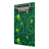 Grünes Emo Muster mit Kreisen Mini Klemmbrett (Gewinkelt2)