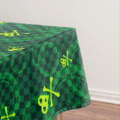 Grünes Emo Muster mit Kreisen Tischdecke (Beispiel)