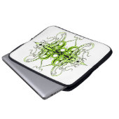 Grünes Empire Stammesdesign Laptopschutzhülle (Vorne Knopf)