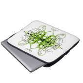 Grünes Empire Stammesdesign Laptopschutzhülle (Vorne Knopf)