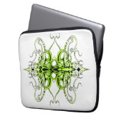 Grünes Empire Stammesdesign Laptopschutzhülle (Vorderseite Links)