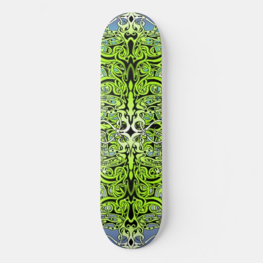 Grünes Empire Stammesdesign Skateboard (Vorderseite)