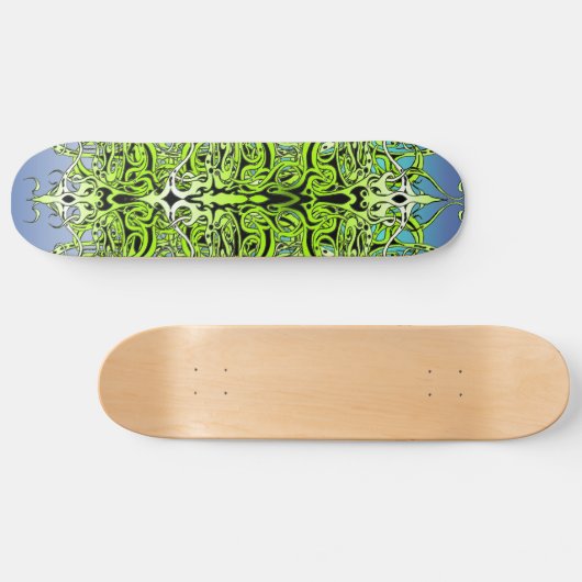 Grünes Empire Stammesdesign Skateboard (Horizontal)