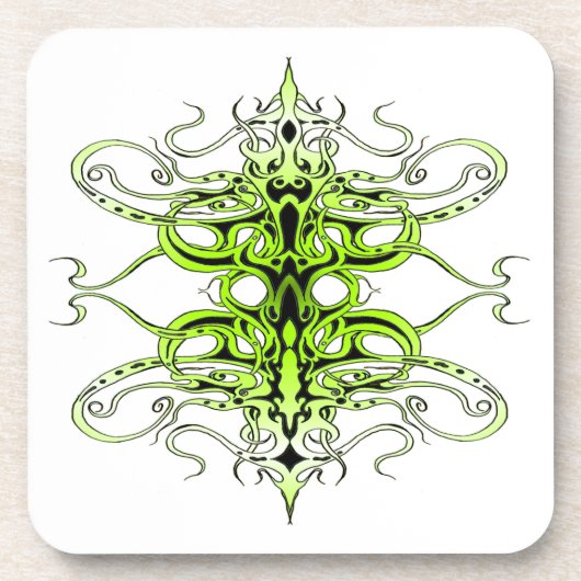 Grünes Empire Stammesdesign Untersetzer (Vorderseite)