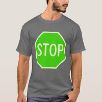 Grünes Endzeichen-Shirt