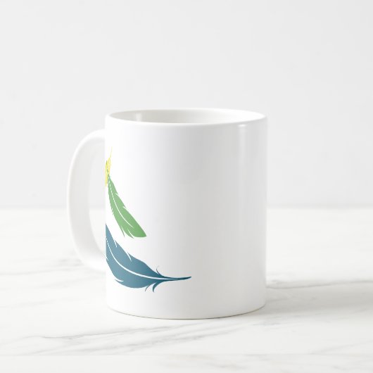 Grünes Englisch Budgie Tasse (Vorderseite Links)