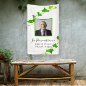 Grünes Englisch Ivy Vine Beerdigung Memorial Banner