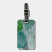 Grünes Erschütterungs-grünes Seeglas Gepäckanhänger (Vorderseite vertikal)