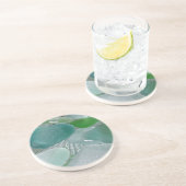 Grünes Erschütterungs-grünes Seeglas Getränkeuntersetzer (Seite)