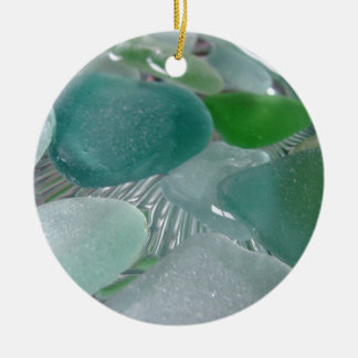 Grünes Erschütterungs-grünes Seeglas Keramik Ornament