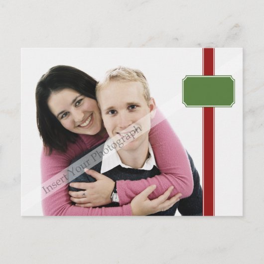 Grünes Etikett Postkarte (Vorderseite)