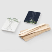 GRÜNES EUCALYPTUS FAUNA WATERCOLOR WEDDING PROGRAM FÄCHER (Non-assembled)