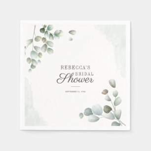 Grünes Eucalyptus Foliage Brautparty Paper Serviette