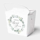 Grünes Eukalyptus-Blätter Botanisches Brautparty Geschenkschachtel (Rückseite)