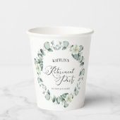 Grünes Eukalyptus-Blätter Botanisches Party für da Pappbecher (Rückseite)