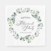 Grünes Eukalyptus-Blätter Botanisches Party für da Serviette (Vorderseite)