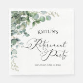 Grünes Eukalyptus-Blätter Botanisches Party für da Serviette (Vorderseite)