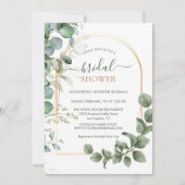 Grünes Eukalyptus Botanisches Blätter Brautparty Einladung (Vorderseite)