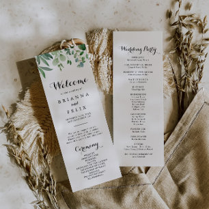Grünes Eukalyptus-Botanisches Foliage-Hochzeitspro Programm