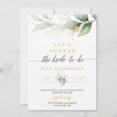 Grünes Eukalyptus-Brautparty Einladung (Vorderseite)