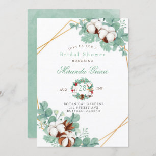 Grünes Eukalyptus-Brautparty Einladung